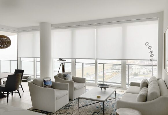 Custom Motorized Hunter Douglas Roller Shades Photo By Tara Harmon