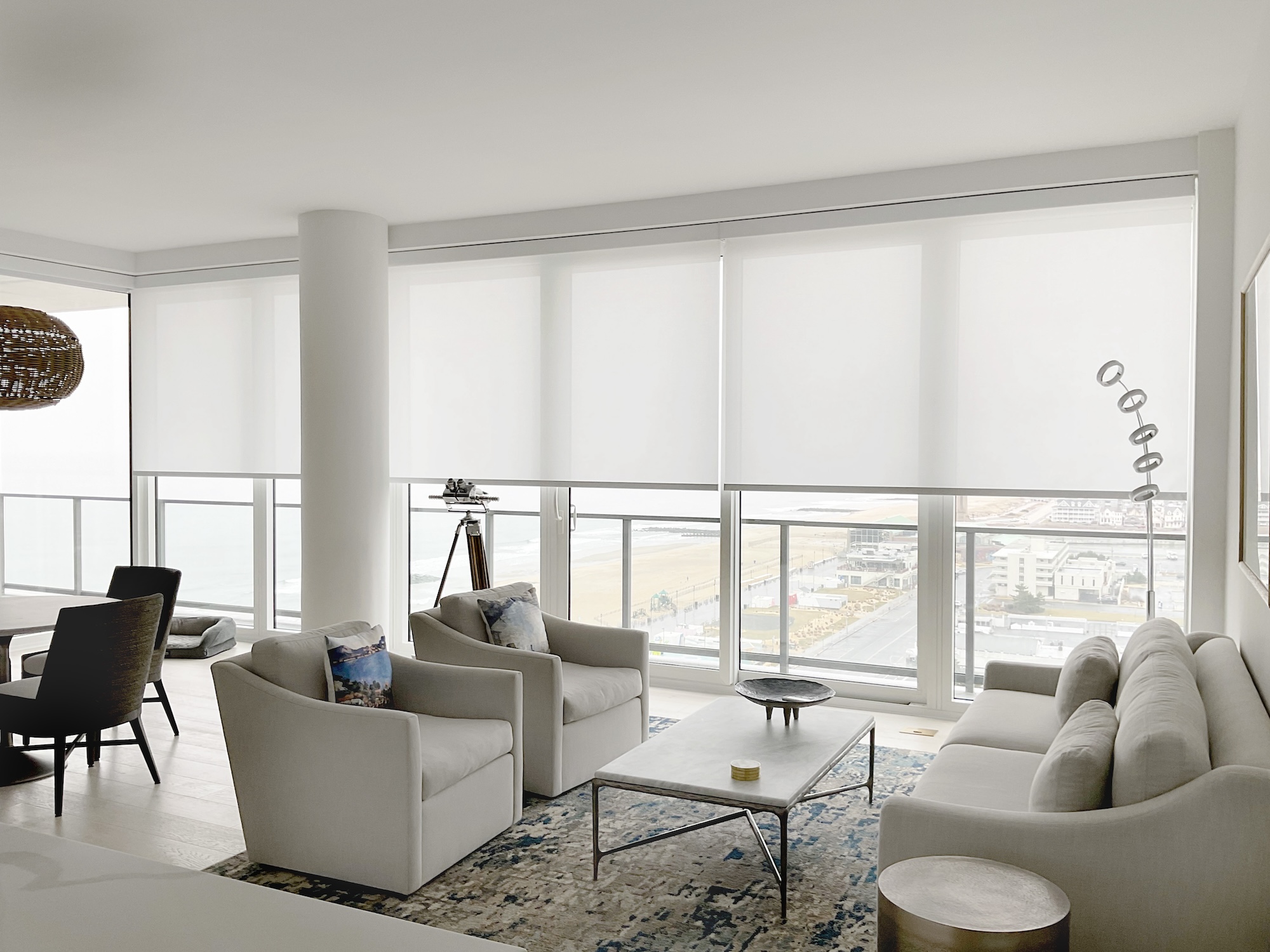 Custom Motorized Hunter Douglas Roller Shades Photo By Tara Harmon