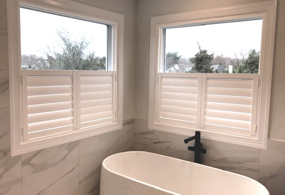 Palm Beach Cafe Shutters In White Window Treats Inc