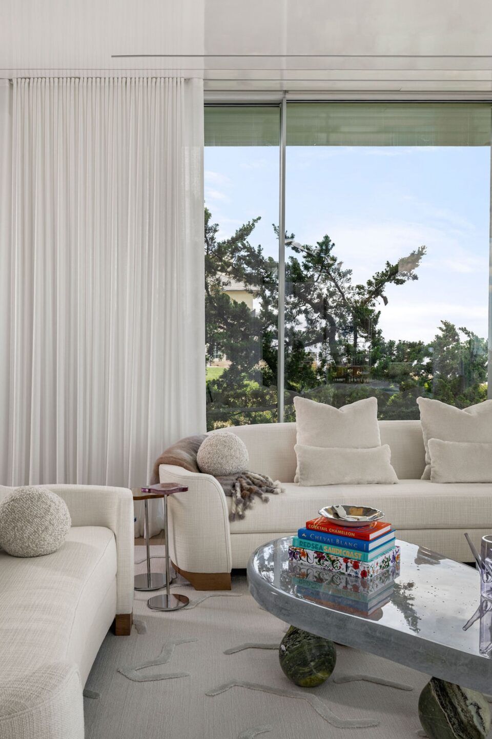 Recessed Ripple Fold Drapery Sitting Room By Tori Sikkema Photography