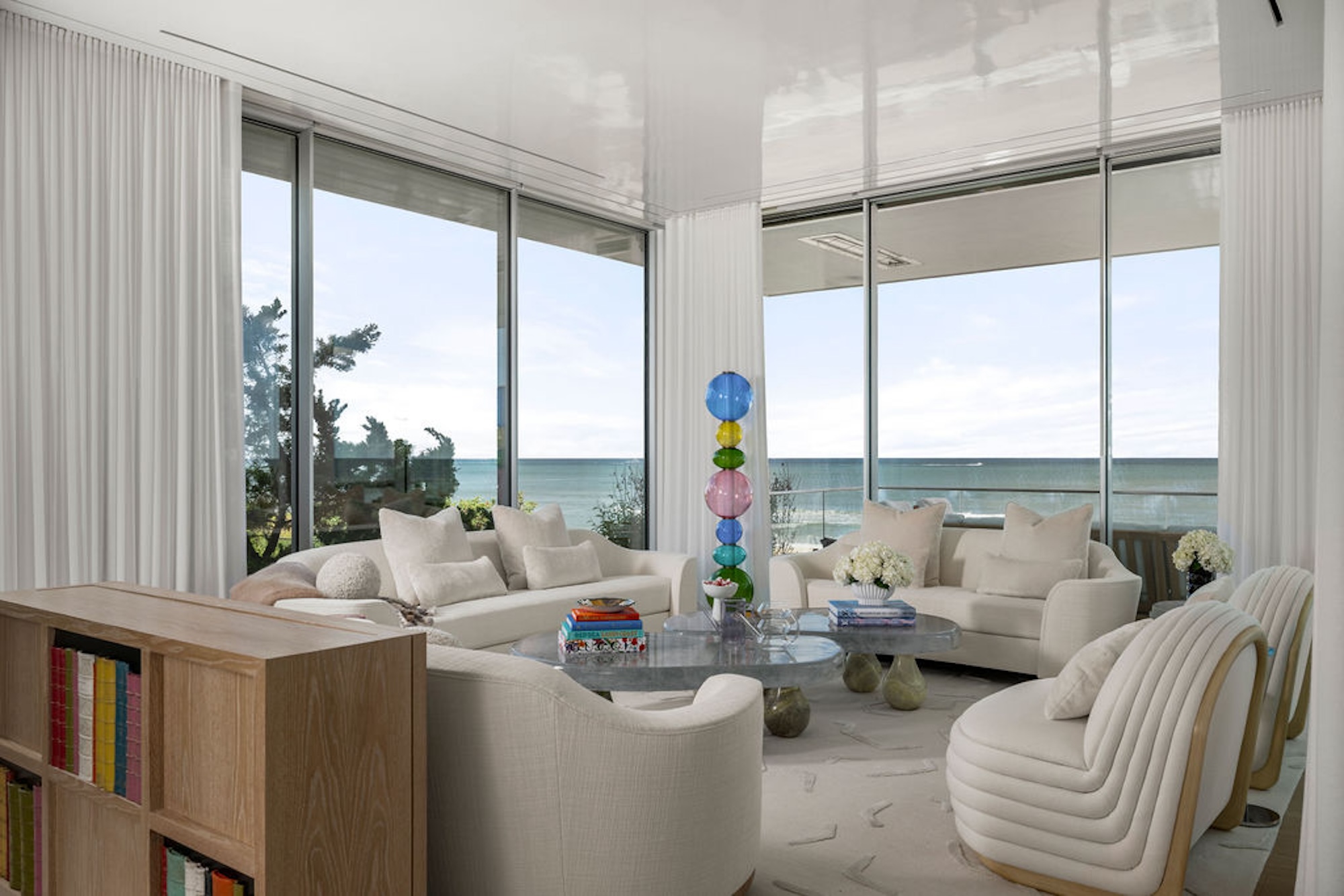 Recessed Ripple Fold Drapery Sitting Room By Tori Sikkema Photography Window Treats Custom Drapery