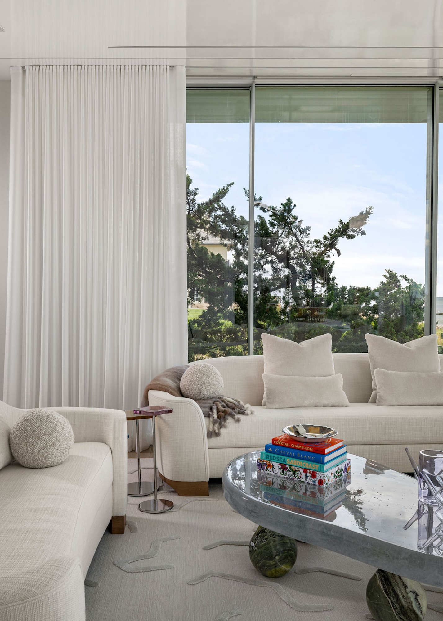 Recessed Ripple Fold Drapery Sitting Room By Tori Sikkema Photography